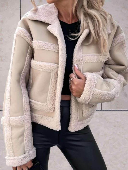 Cappotto elegante in lana con colletto di pelliccia Braylen