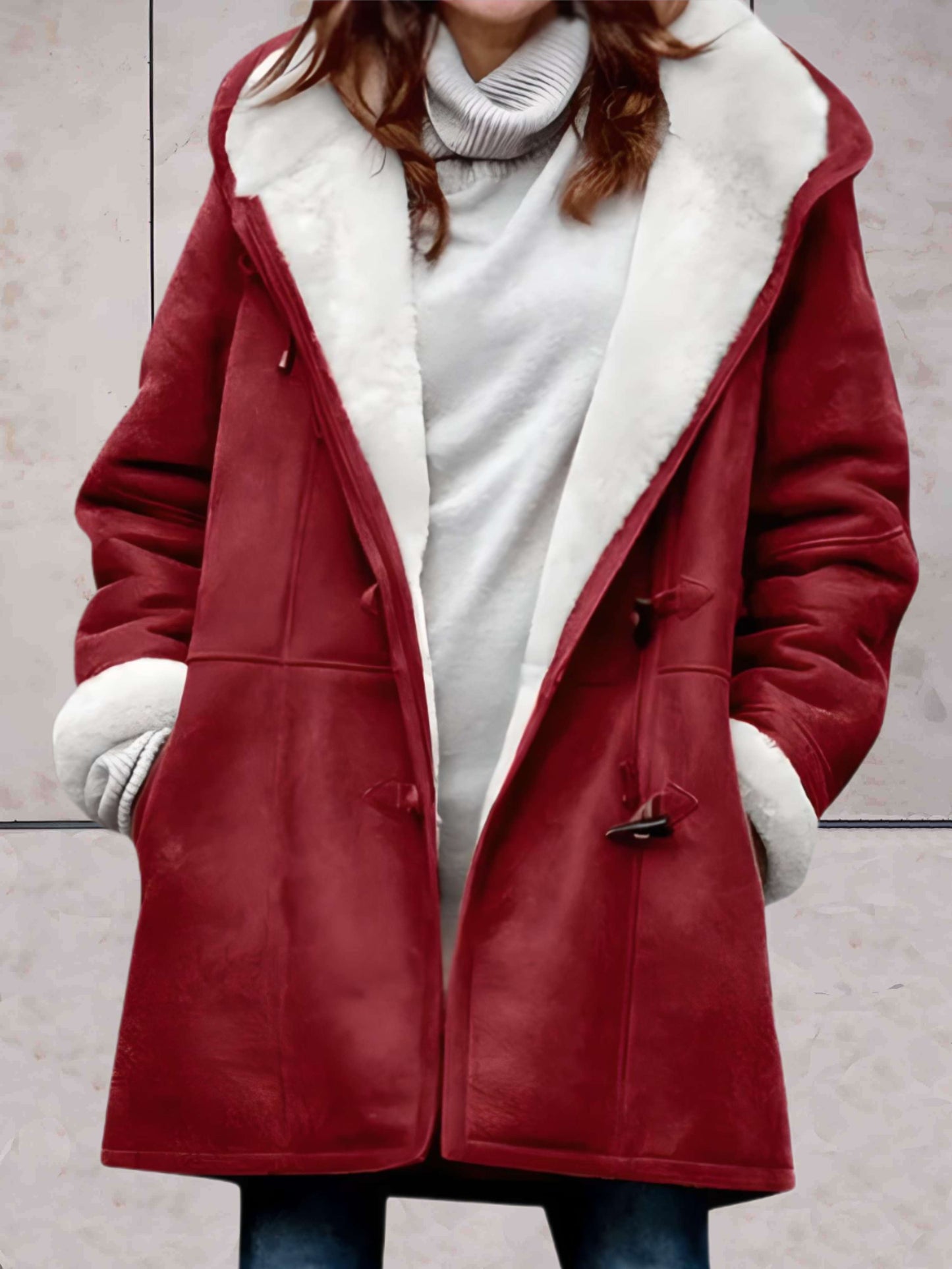 Aurora - Giacca Invernale di Lusso in Microfibra Suede con Fodera in Fleece
