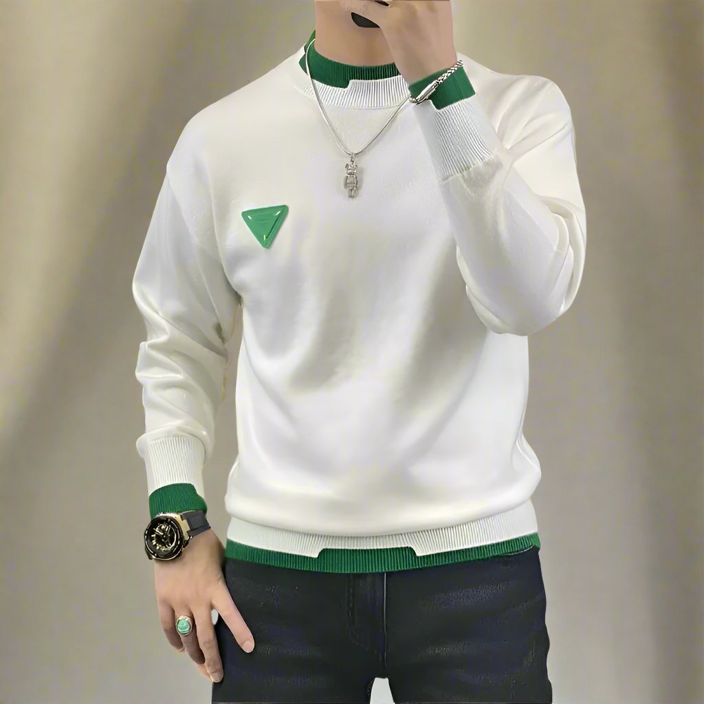 Luca - Maglione elegante da uomo con logo italiano