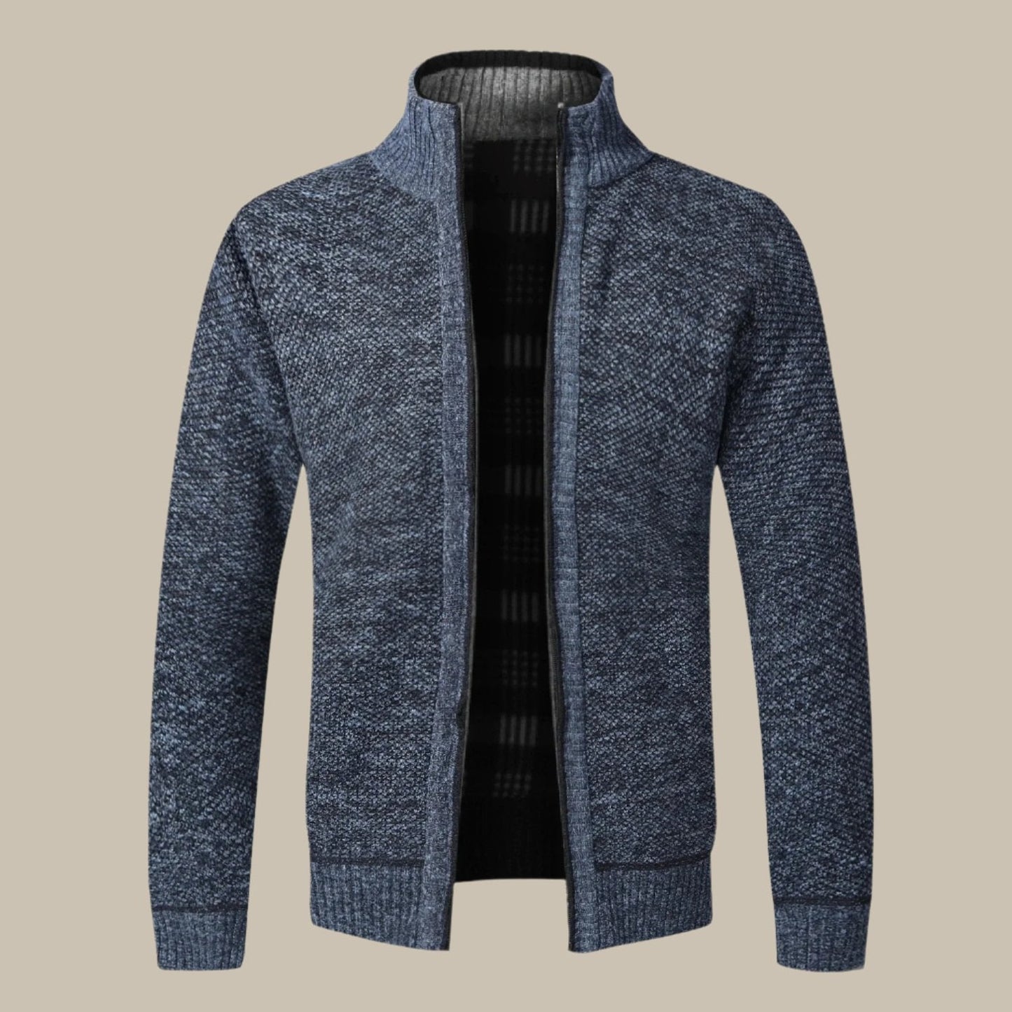 Boger - Classico gilet da uomo con colletto alto e zip per uno stile audace