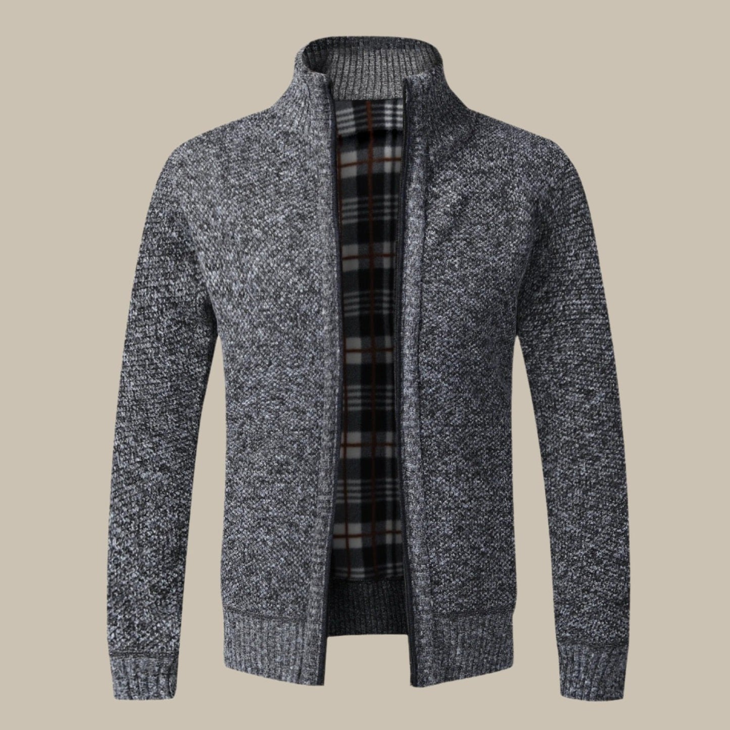 Boger - Classico gilet da uomo con colletto alto e zip per uno stile audace
