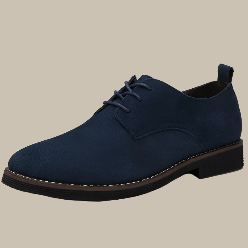Floris - Scarpe Oxford da uomo in suède eleganti e confortevoli con tacco