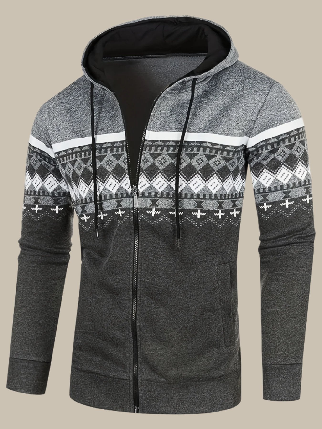 Marco - Hoodie norvegese con zip per uomo elegante e caldo