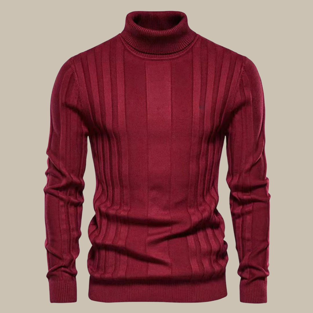 Marco - Pullover elegante in cashmere con collo alto per uomini raffinati