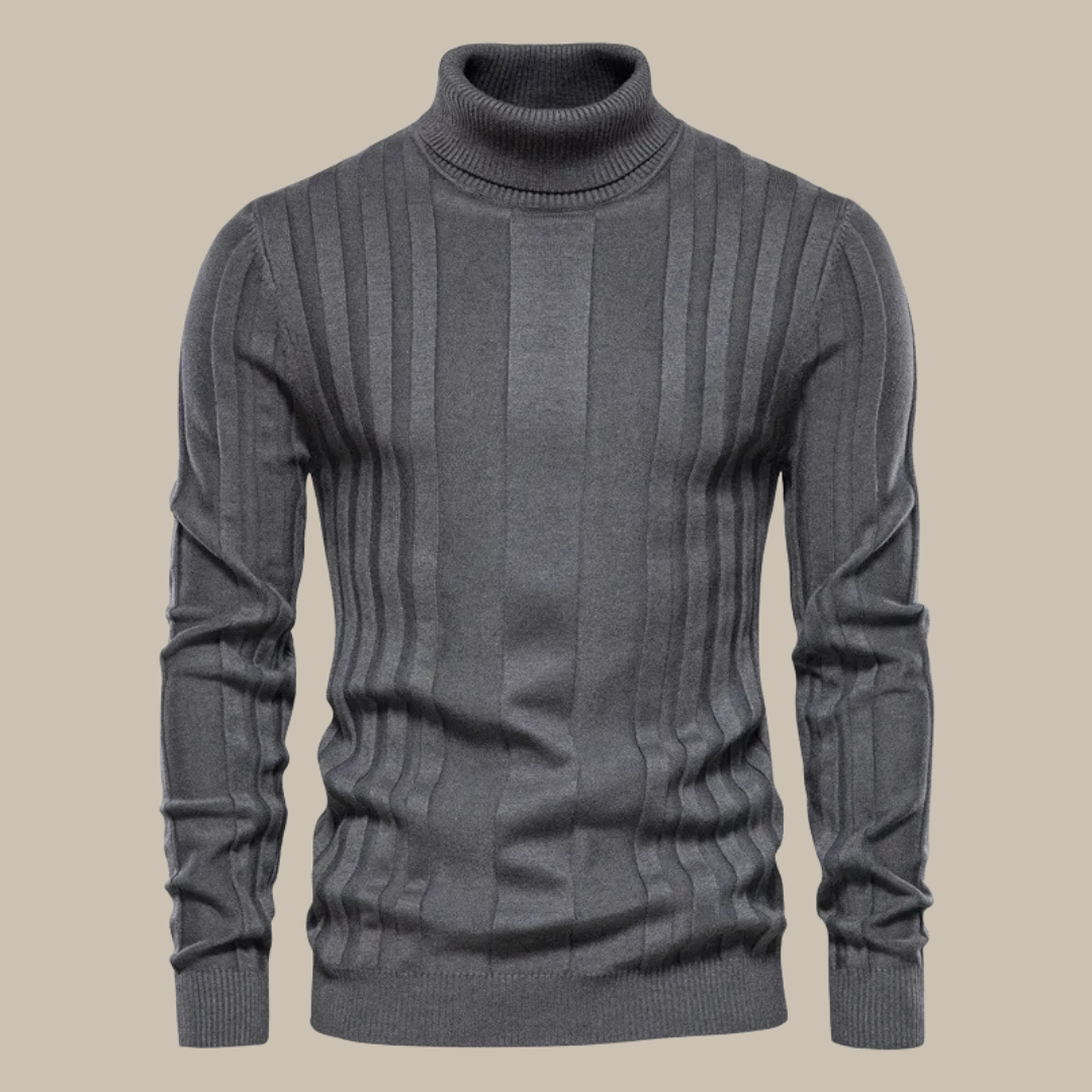 Marco - Pullover elegante in cashmere con collo alto per uomini raffinati