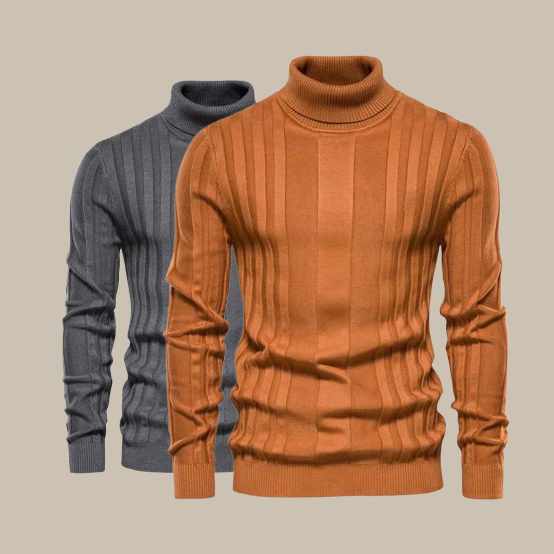 Marco - Pullover elegante in cashmere con collo alto per uomini raffinati