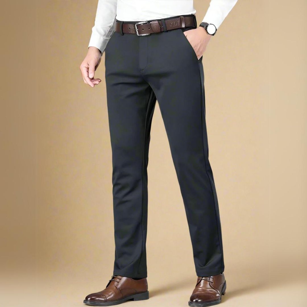 Alessandro - Pantaloni business casual con cintura elastica per uomo in taglio regolare