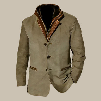 Elegante giacca vintage con colletto in design blazer per uomo