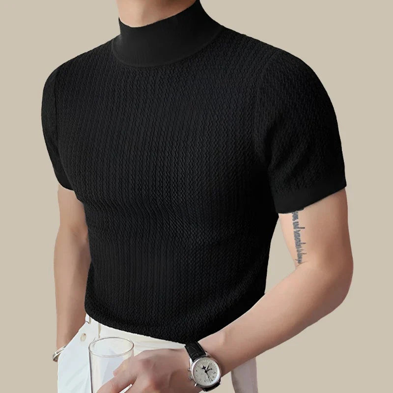Ganti - Maglietta a collo alto in maglia per uomo di qualità premium