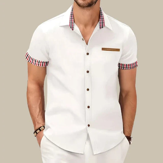 Marco - Camicia casual corta da uomo con un tocco moderno