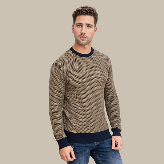 Zeno - Maglione elegante da uomo con collo rotondo