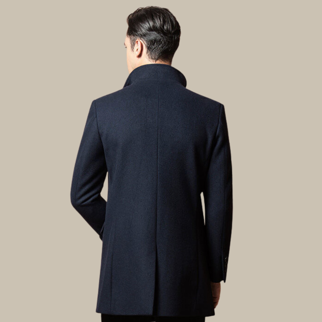 Elegante mantello lungo classico per uomo