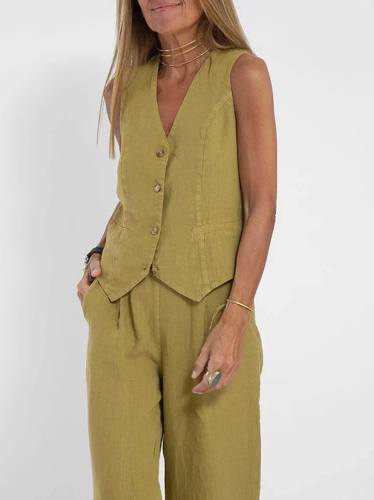 Gilet da Donna in Lino Leggero - Stile Versatile