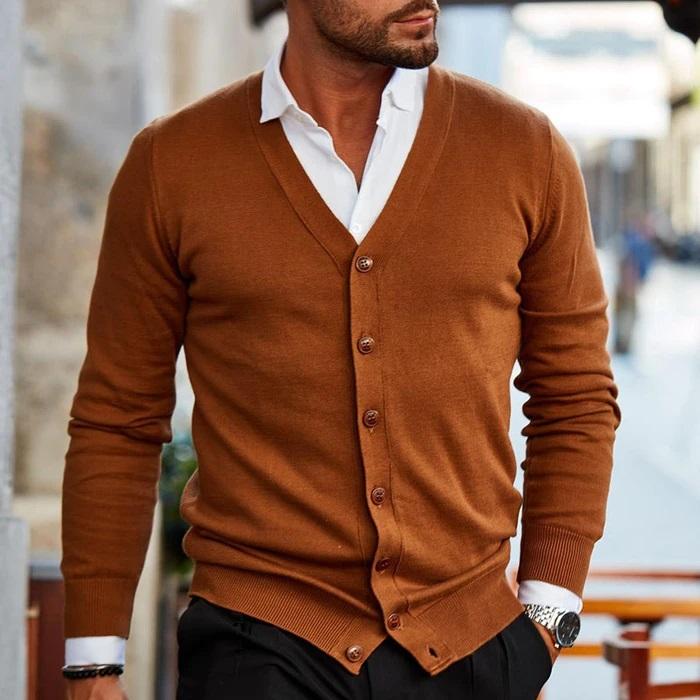 Baylo - Cardigan casual da uomo