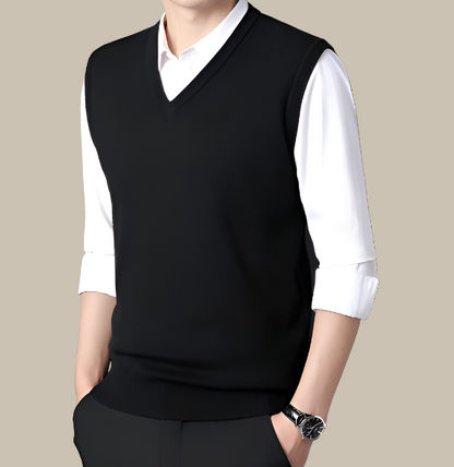 Jacopo - Elegante maglione senza maniche con scollo a V per uomo