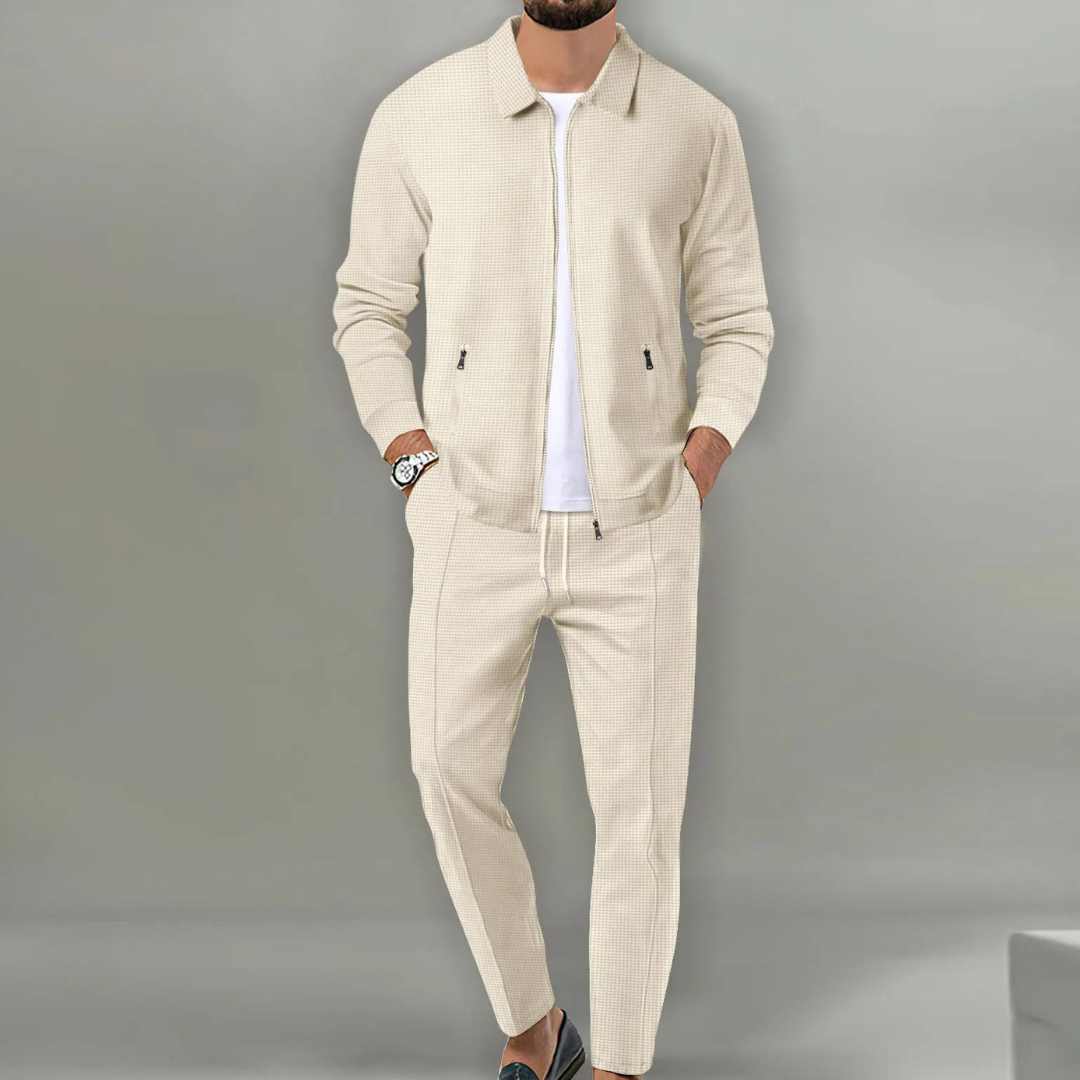 Valerio - Set coordinato elegante per uomo con giacca e pantaloni abbinati