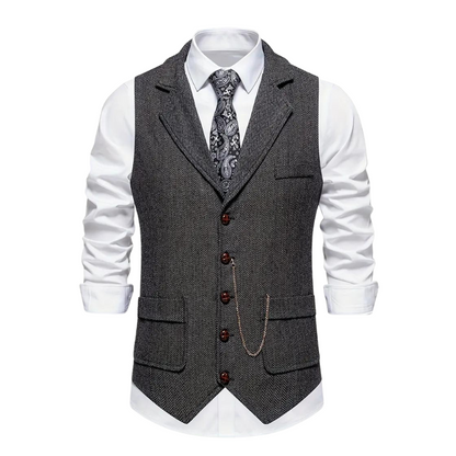 Gilet elegante slim per uomini Camilo con revers raffinato e vestibilità confortevole