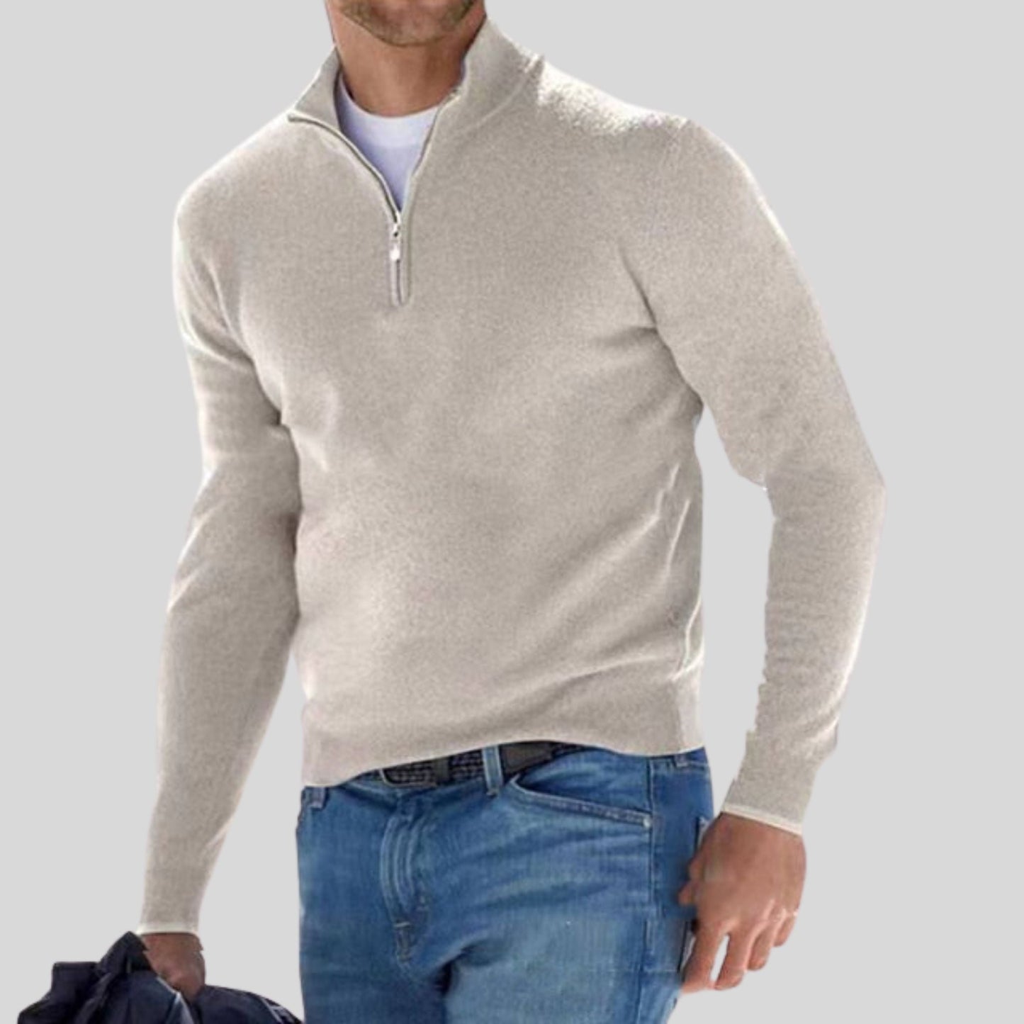 Londen - Maglione con Zip Elegante da Uomo