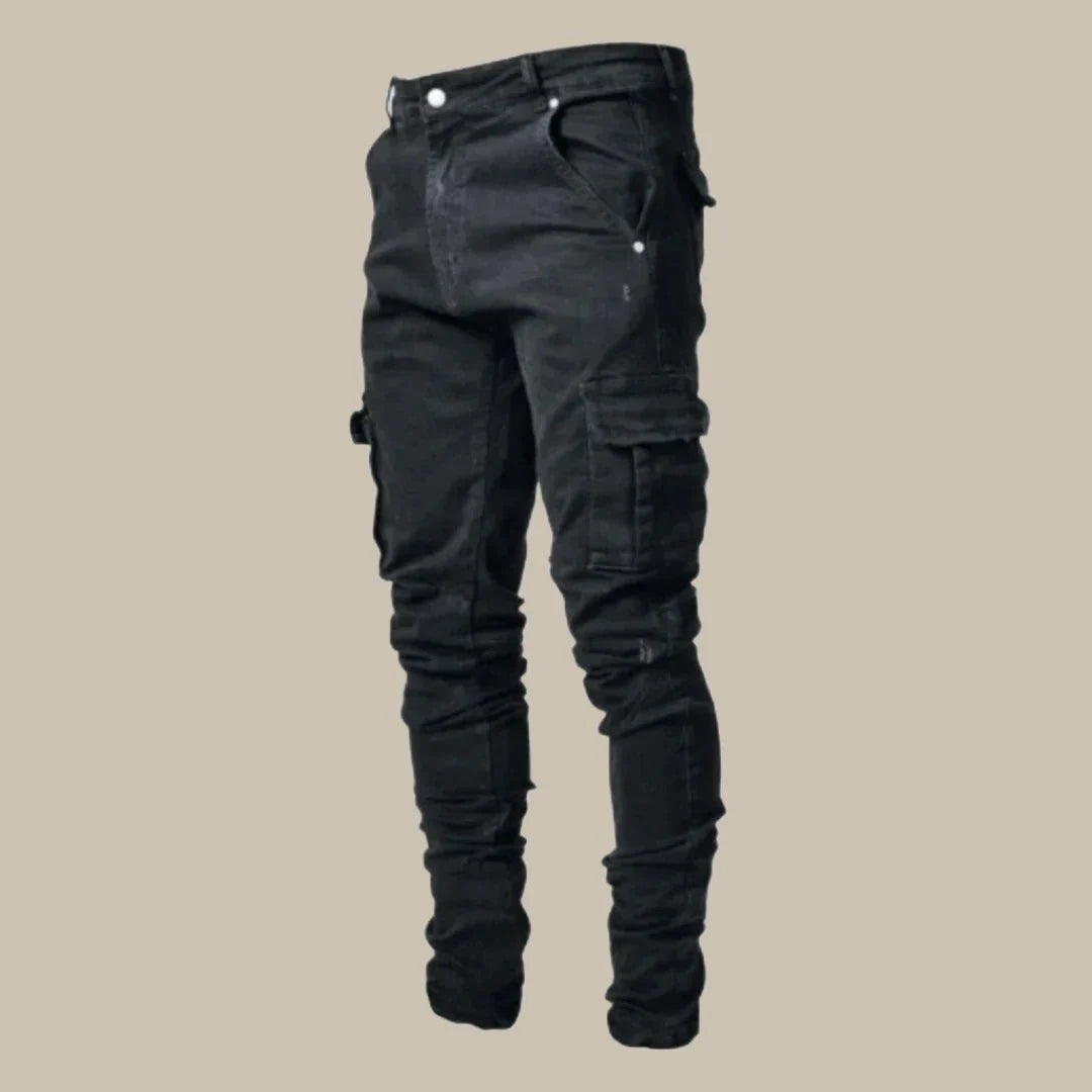 Jeans cargo stretch premium per uomo con comfort e stile raffinato