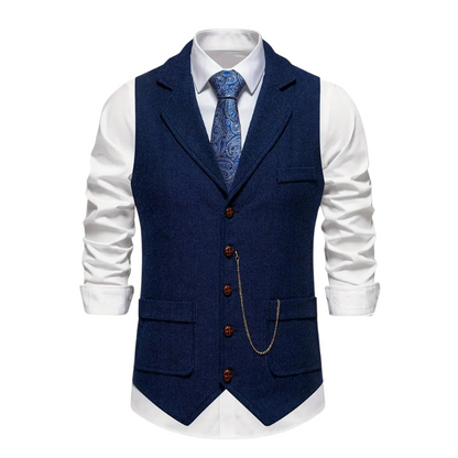 Gilet elegante slim per uomini Camilo con revers raffinato e vestibilità confortevole