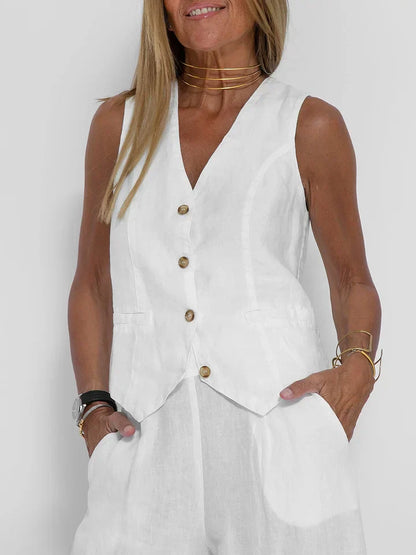 Gilet da Donna in Lino Leggero - Stile Versatile