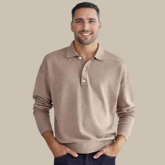 Marco - Polo elegante e comoda in maglia a maniche lunghe