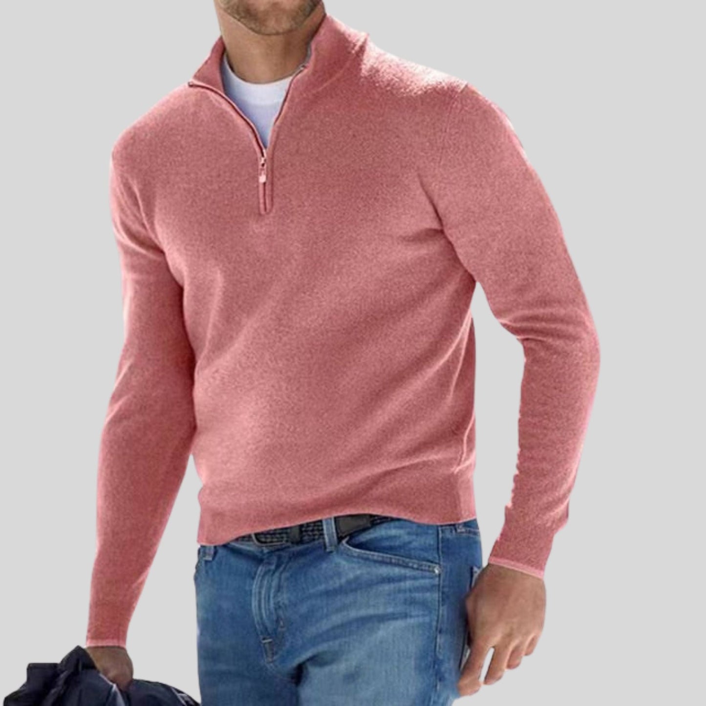 Londen - Maglione con Zip Elegante da Uomo