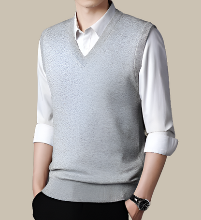 Jacopo - Elegante maglione senza maniche con scollo a V per uomo