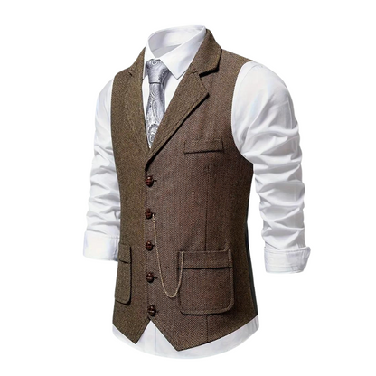 Gilet elegante slim per uomini Camilo con revers raffinato e vestibilità confortevole