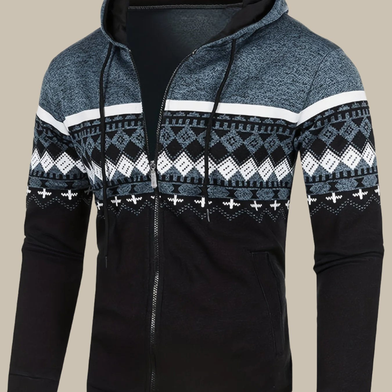 Marco - Hoodie norvegese con zip per uomo elegante e caldo