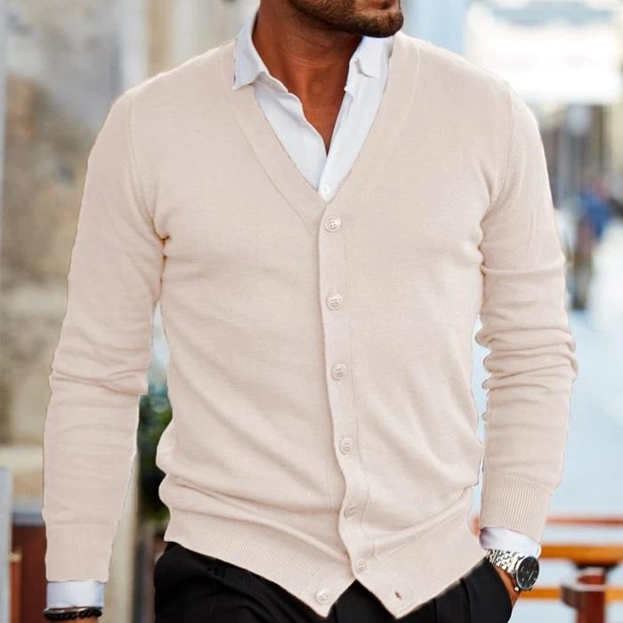 Baylo - Cardigan casual da uomo