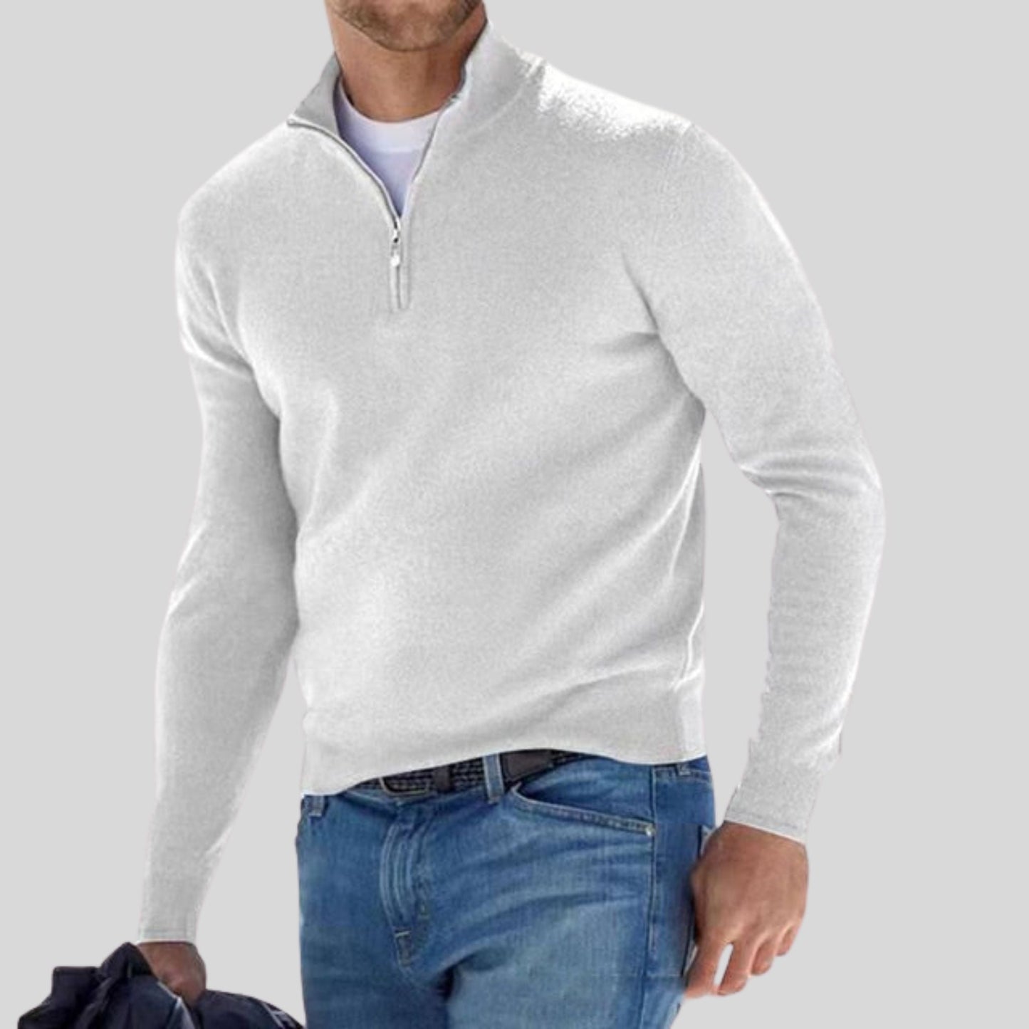 Londen - Maglione con Zip Elegante da Uomo