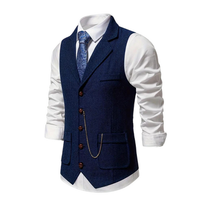 Gilet elegante slim per uomini Camilo con revers raffinato e vestibilità confortevole