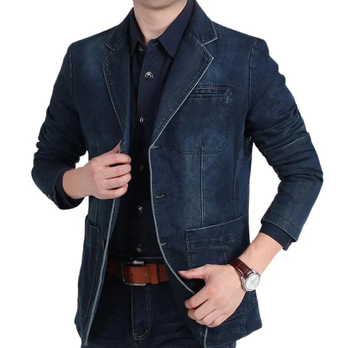 Eduardo - Blazer in Denim Retrò per Uomo