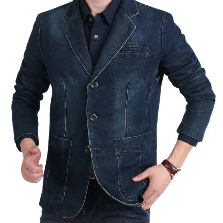 Eduardo - Blazer in Denim Retrò per Uomo