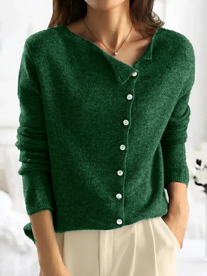 Gilet Asimmetrico Baylee con Chiusura a Bottone