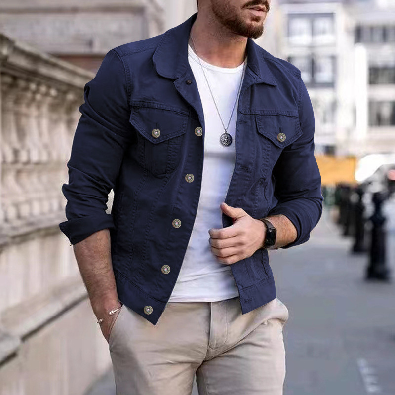 Giacca in denim | Giacca in denim classica colorata per uomo