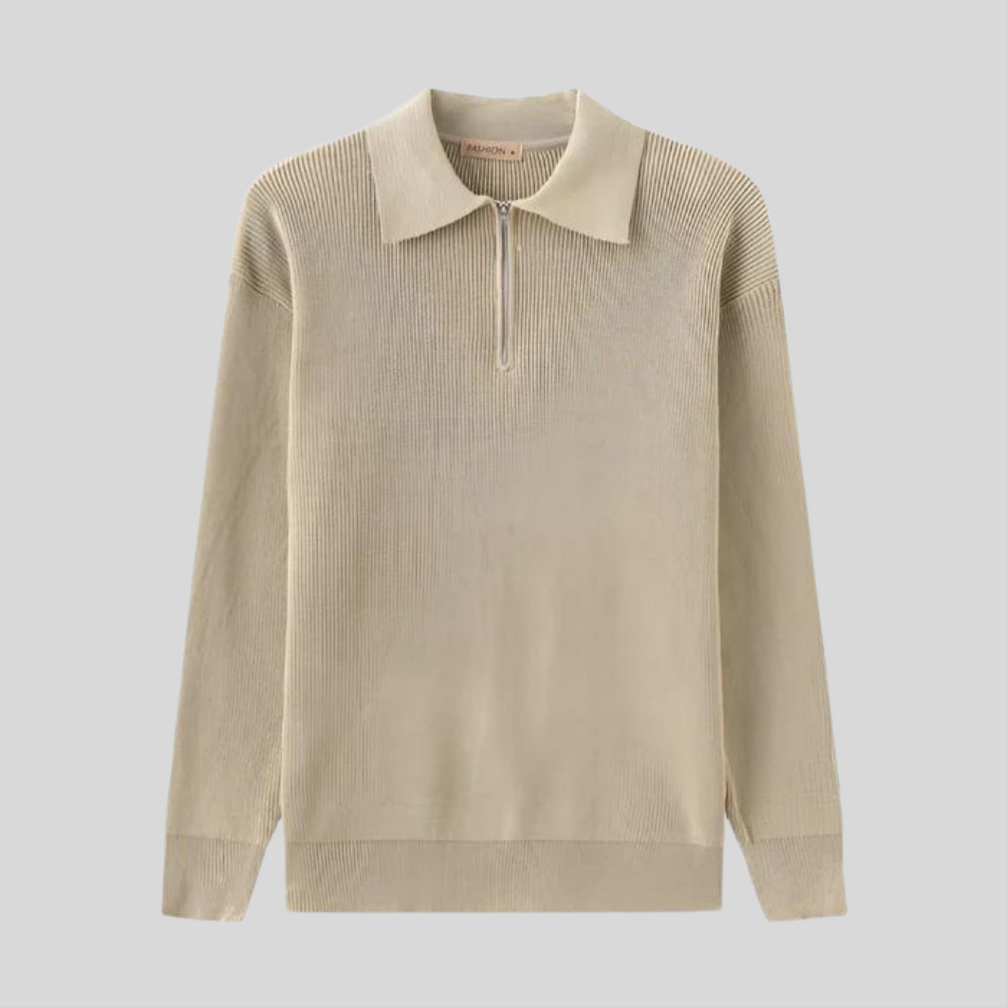 Stile Italiano - Maglione in Cashmere e Lana con Zip da Uomo