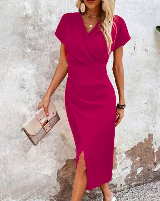 Abito Elegante da Festa con Spacco Frontale per Eventi Glamour Stile Italiano
