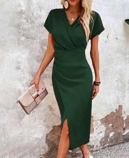 Abito Elegante da Festa con Spacco Frontale per Eventi Glamour Stile Italiano