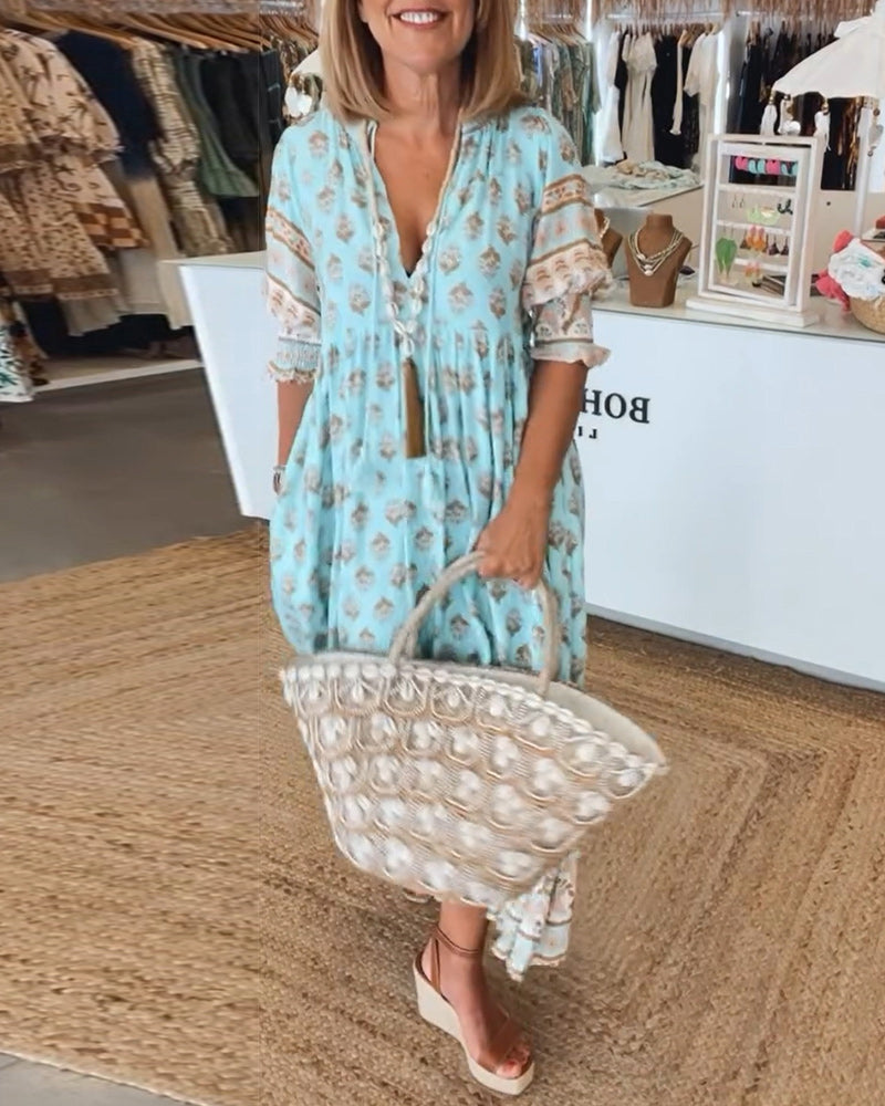 Abito Estivo Boho Chic per Stile e Comfort Senza Sforzo Stile Italiano