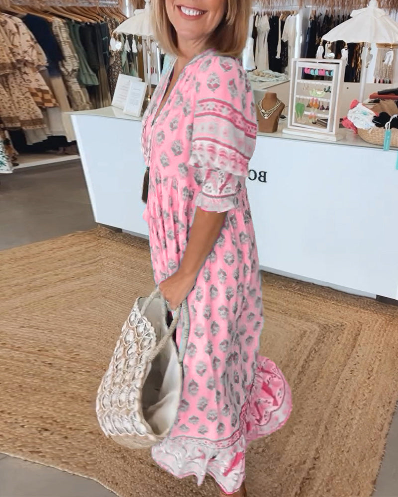 Abito Estivo Boho Chic per Stile e Comfort Senza Sforzo Stile Italiano