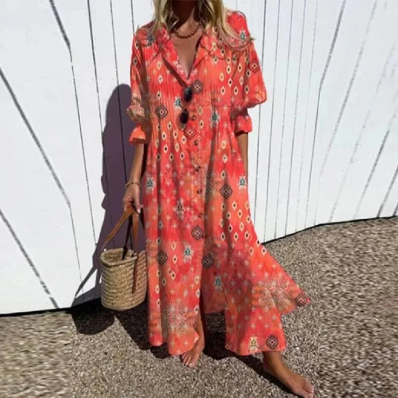 Abito Estivo Boho per Donne - Stile e Comfort Senza Sforzo Stile Italiano