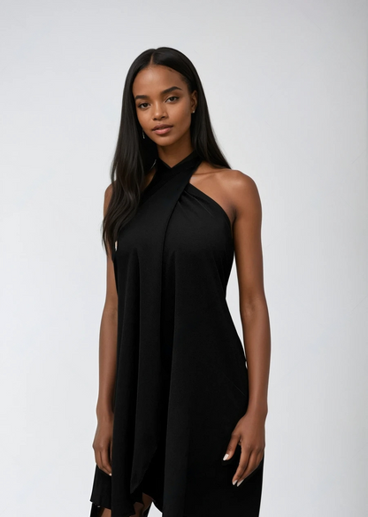 Abito Estivo Drappeggiato per uno Stile Chic Senza Sforzo Stile Italiano