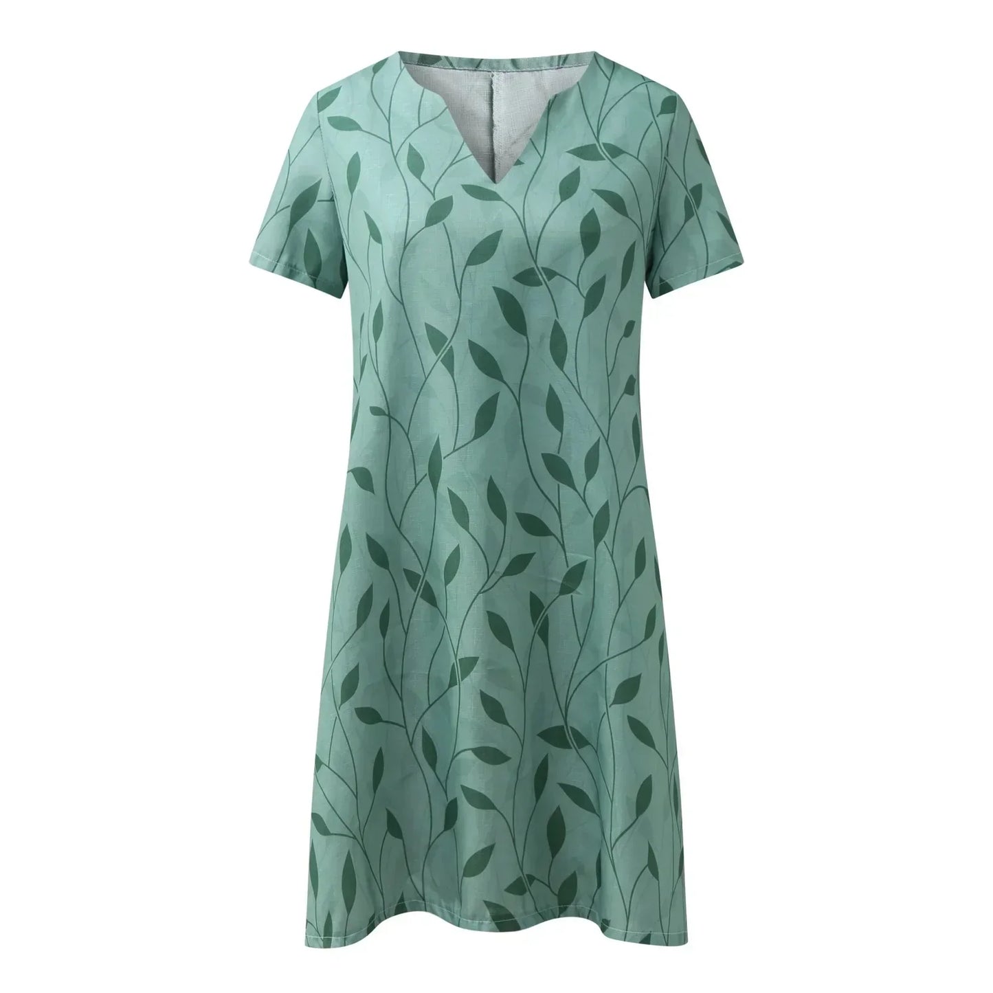 Abito Estivo Elegante con Scollatura a V per uno Stile Senza Sforzo Stile Italiano