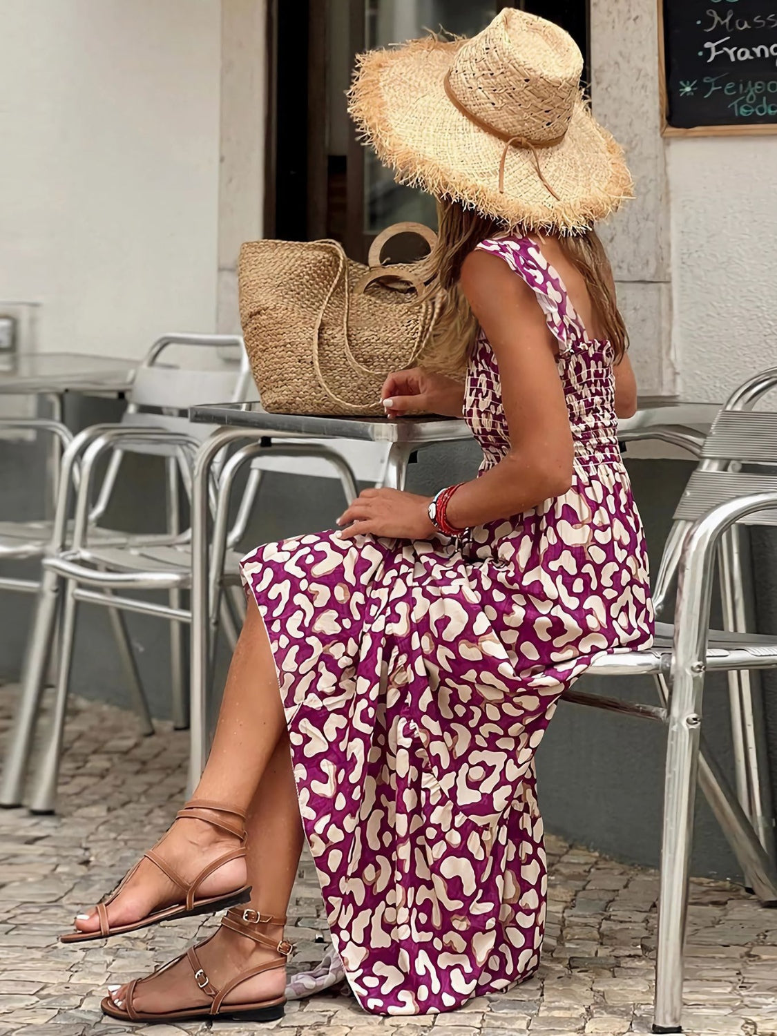 Abito Estivo Senza Maniche Sunny Days con Arricciature per Divertimento Estivo Stile Italiano