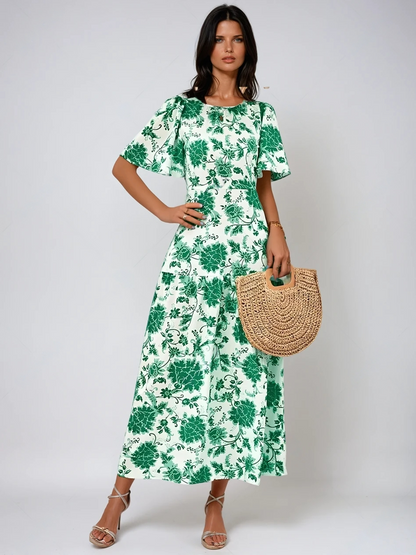 Abito Estivo Senza Schiena Bloom Haven con Fiocco per uno Stile Senza Sforzo Stile Italiano