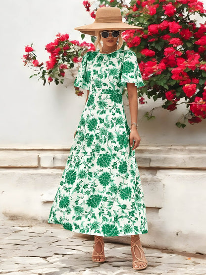 Abito Estivo Senza Schiena Bloom Haven con Fiocco per uno Stile Senza Sforzo Stile Italiano