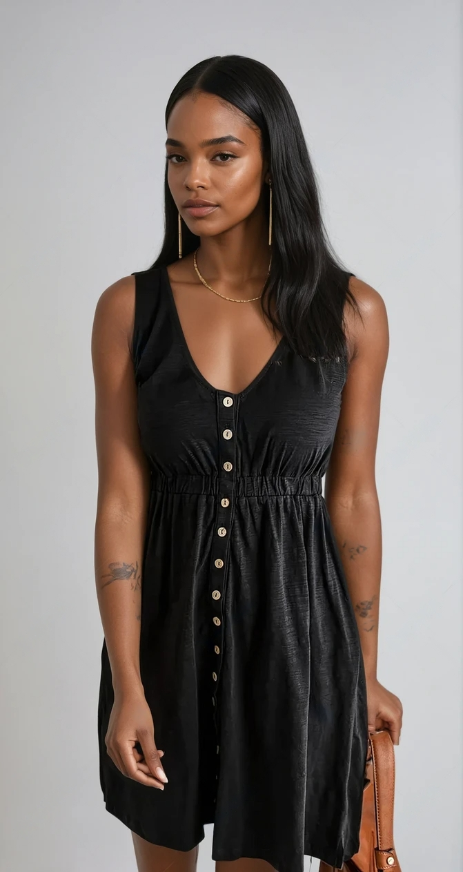 Abito Estivo Talia Button-Down per uno Stile Senza Sforzo Stile Italiano