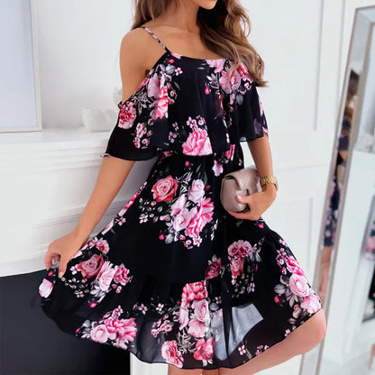 Abito Floreale in Chiffon per un'Eleganza Estiva Senza Sforzo Stile Italiano